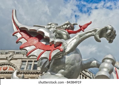 One Of The Silver Boundary Dragons Guarding London