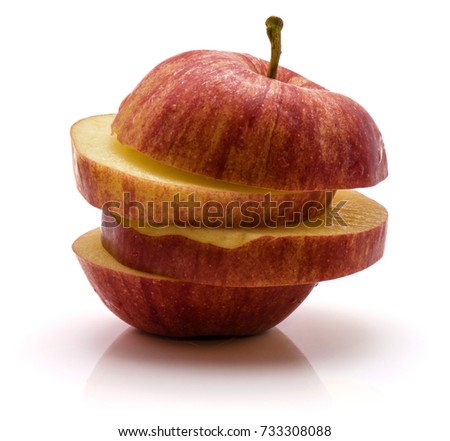 Similar – Image, Stock Photo Apple slice (with skin)