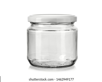 One small empty jar with white cap, close up - Shutterstock ID 1462949177