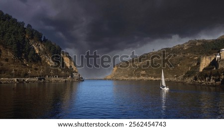 Similar – Image, Stock Photo Small cloud Evening