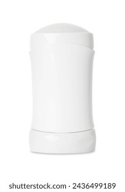 One solid deodorant isolated on white. Personal care product