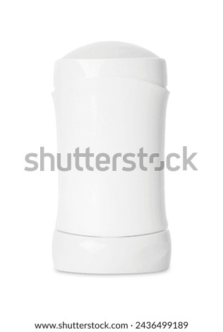 One solid deodorant isolated on white. Personal care product