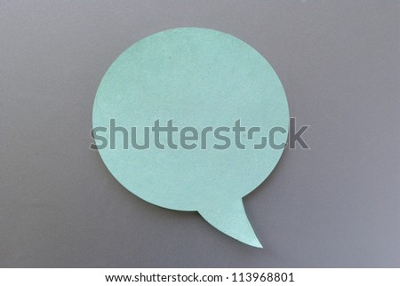 one speech bubbles on gray background