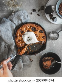 One Spoon To A Big Skillet Cookie