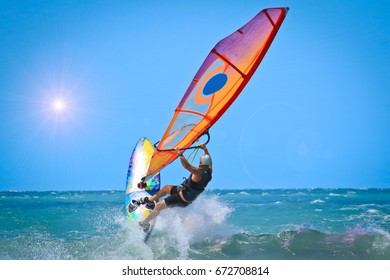 one sportman windsurfer - Powered by Shutterstock