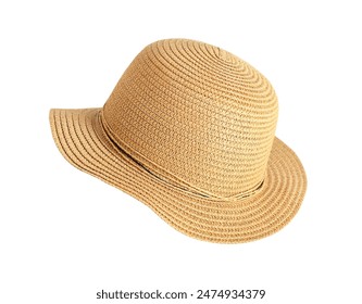 one straw hat on white isolated background - Powered by Shutterstock