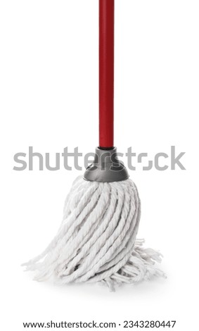 One string mop isolated on white. Cleaning tool