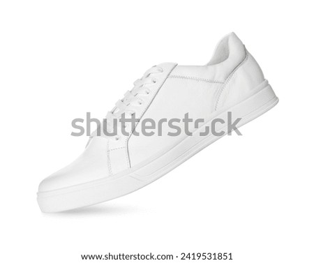 One stylish sneaker isolated on white. Comfortable footwear