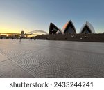 One sunset, Opera House and The Sydney Harbour Bridge