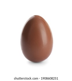 One Sweet Chocolate Egg Isolated On White