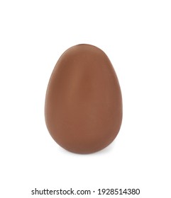 One Sweet Chocolate Egg Isolated On White