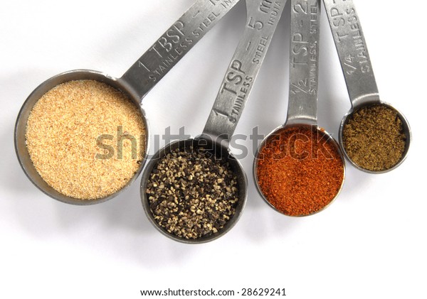 One Tablespoon One Teaspoon Half Teaspoon Stock Photo Edit Now