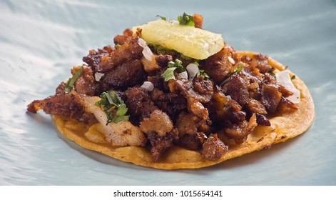 One Taco Al Pastor Close Up