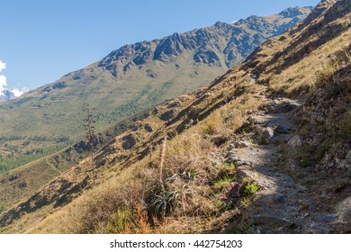 One Of The Trails Of Inca Road System Near Ollantaytambo, Peru