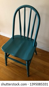 One Turquoise Child's Windsor Chair 