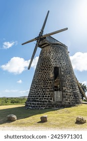 One of two windmills used for sugarcane production during slavery at Betty's Hope Plantation on the island of Antigua.