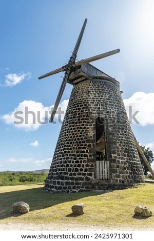 One of two windmills used for sugarcane production during slavery at Betty's Hope Plantation on the island of Antigua.