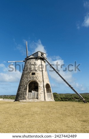 One of two windmills used for sugarcane production during slavery at Betty's Hope Plantation on the island of Antigua.