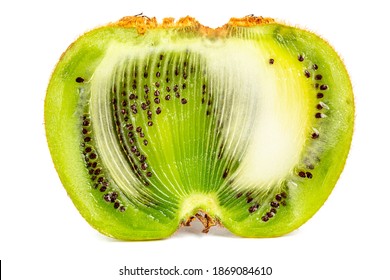 One Ugly Kiwi Mutant Fruit Isolated On White Background, Cutted