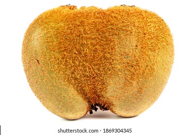 One Ugly Kiwi Mutant Fruit Isolated On White Background