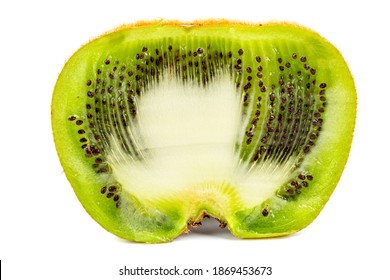 One Ugly Kiwi Mutant Fruit Isolated On White Background, Cutted