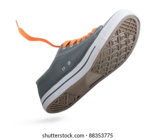 One Walking Shoes On White Background