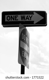 One Way Do Not Enter Sign Stock Photo 1771522 