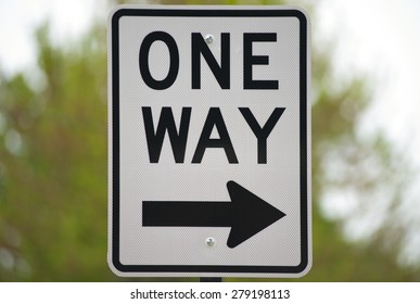 A One Way Sign.