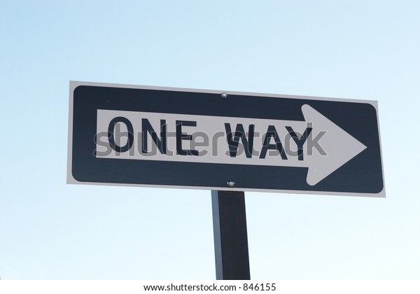 One Way\
sign