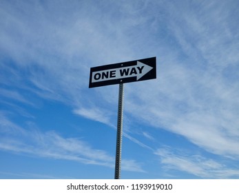 One Way Sign Blue Skies Stock Photo 1193919010 | Shutterstock