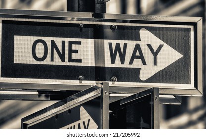 One Way Street Sign New York Stock Photo 217205992 | Shutterstock