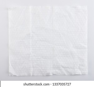 One Wet Baby Wipe Isolated On White Background