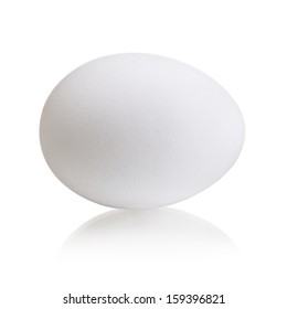 One White Egg On White Background, Isolated