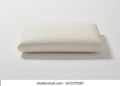 One White Latex Pillow Closeup