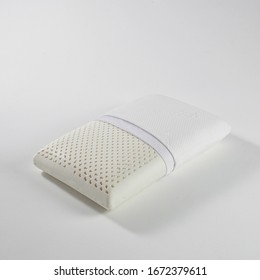 One White Latex Pillow Closeup