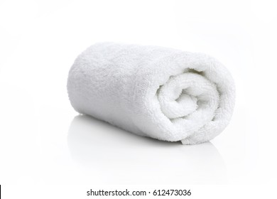 One White Towel On White Background