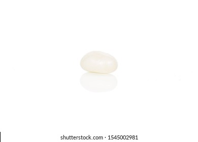 One Whole V Jelly Bean Candy Isolated On White Background