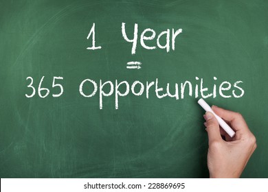 One Year Equals 365 Opportunities Inspirational Stock Photo Edit Now