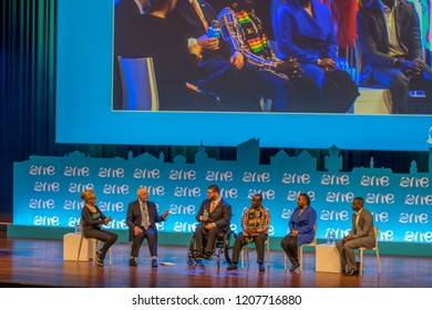 One Young World Summit At Den Haag City The Netherlands 2018. John Major In Discussion