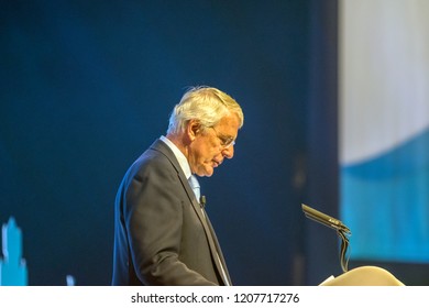 One Young World Summit At Den Haag City The Netherlands 2018. John Major Speeches At The Summit