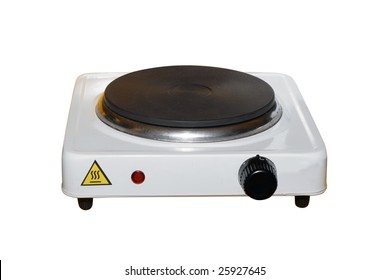 the one-hotplate electric cooker under the light background