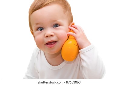 The One-year-old Kid Speaks By Phone