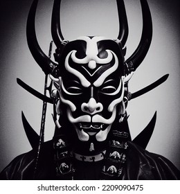 Oni Samurai Mask Japanese Bushido Art Stock Photo 2209090475 | Shutterstock