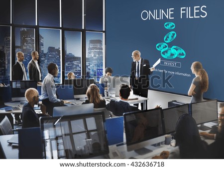 Onine Files Streaming Computer Connection Concept