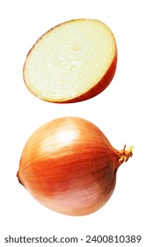 Onion isolated with clipping path, no shadow in white background, healthy vegetables food, cooking ingredient