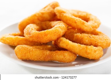 Onion Rings On A Plate