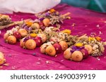 Onions trade at traditional annual swiss festival Zibelemaerit Holiday (Onion Market) in Bern, Switzerland