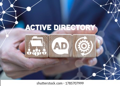 Online Active Directory Service Shared Networking Data Concept.