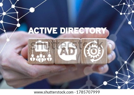 Online Active Directory Service Shared Networking Data Concept.