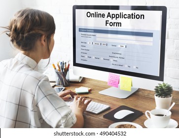Online Application Form College Concept Stock Photo 490404532 Online Application Form College Concept Stock Photo 490404532